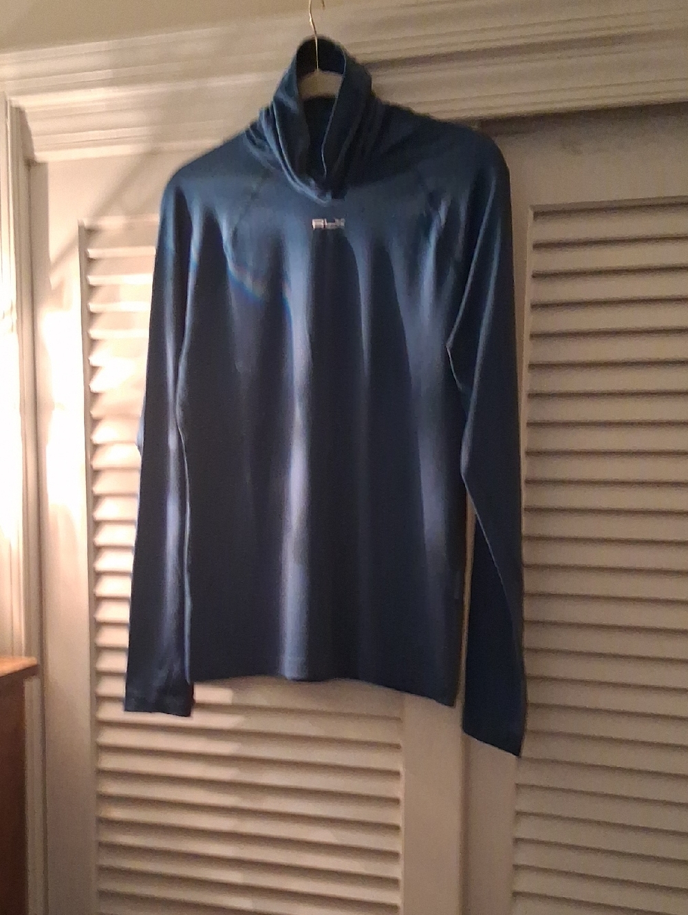 RLX - Ralph Lauren Long Sleeve Thumbhole Turtleneck Top in Navy Blue